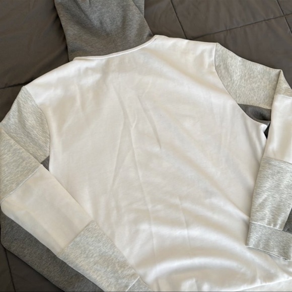 Mens White and Grey Express Hoodie - Picture 3 of 6